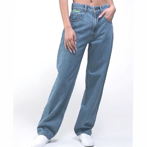 Empyre Tori Patch Baggy Wide Leg Skate Cargo Denim Jeans 8 - Picture 1 of 12